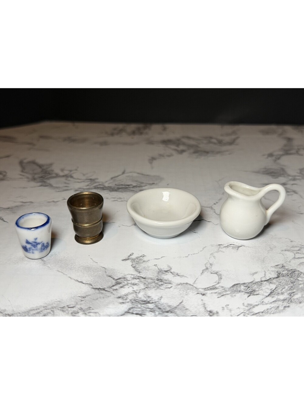 Vintage Dollhouse miniature kitchen accessories Lot Of 4